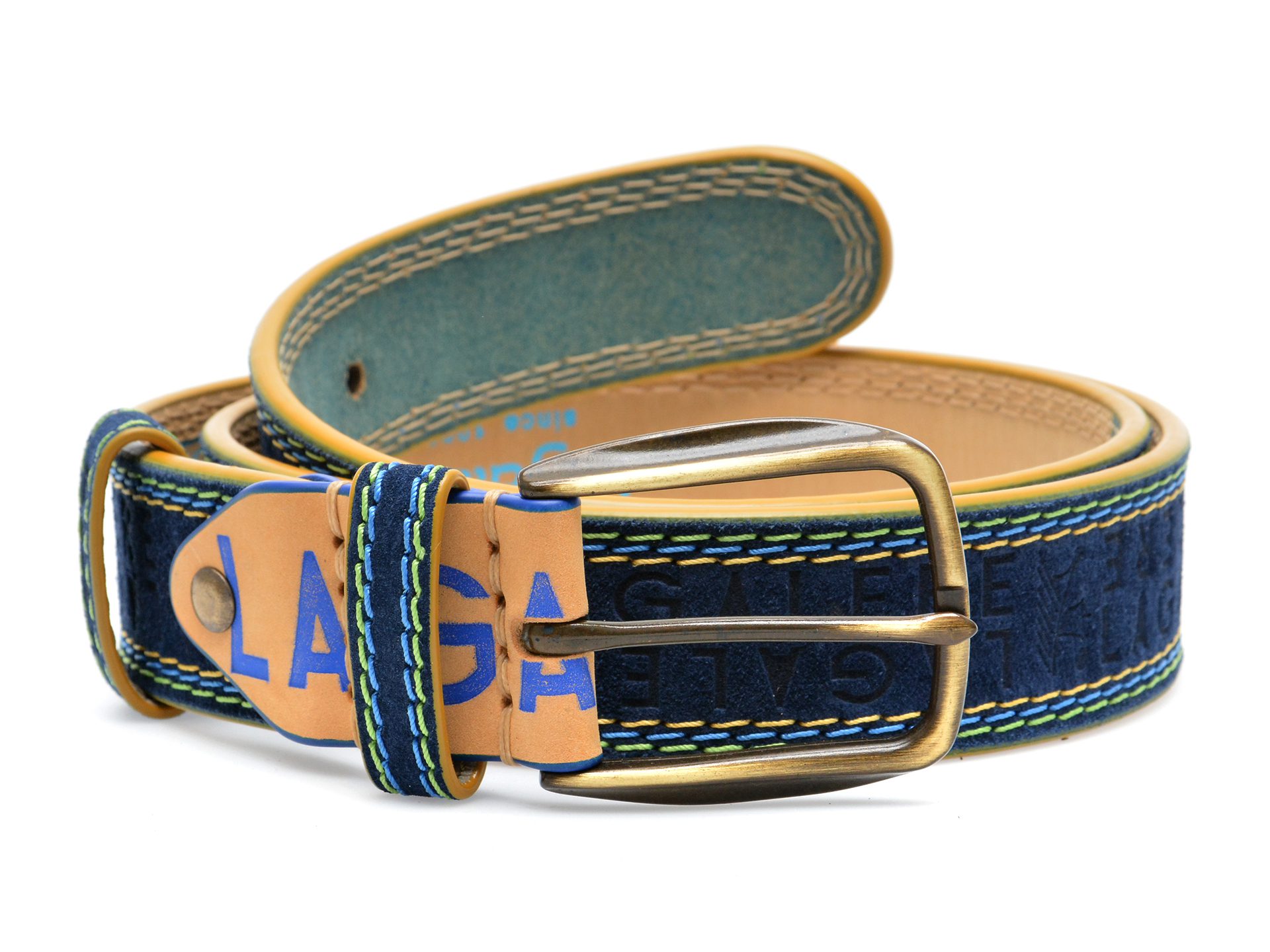 Curea barbati La Galere 8971640 bleumarin din piele intoarsa