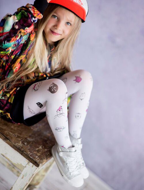 Dresuri fete Knittex Crazy Cat 40 den pisicute banda elastica 3cm