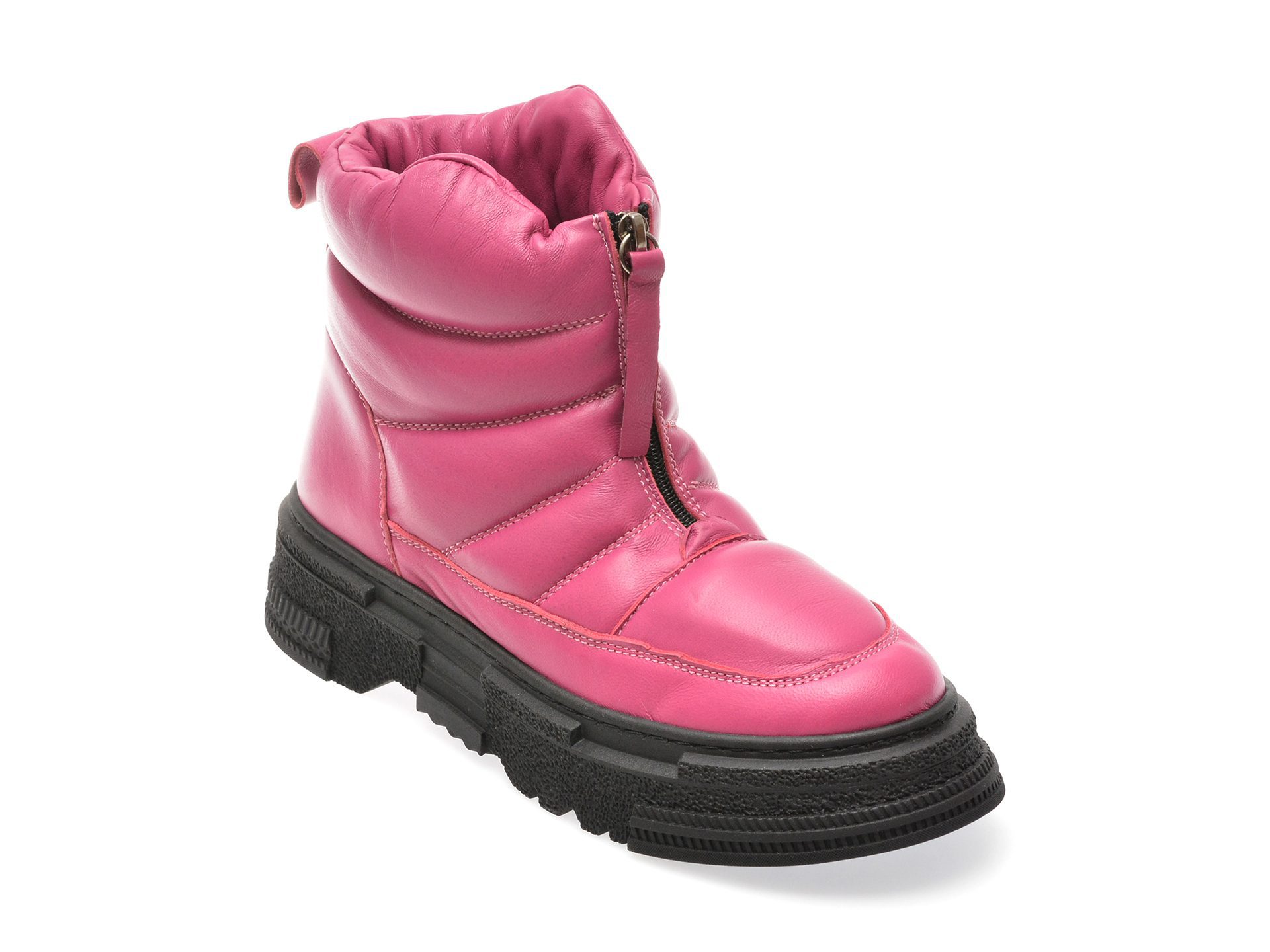 Ghete Molly Bessa fucsia piele naturala