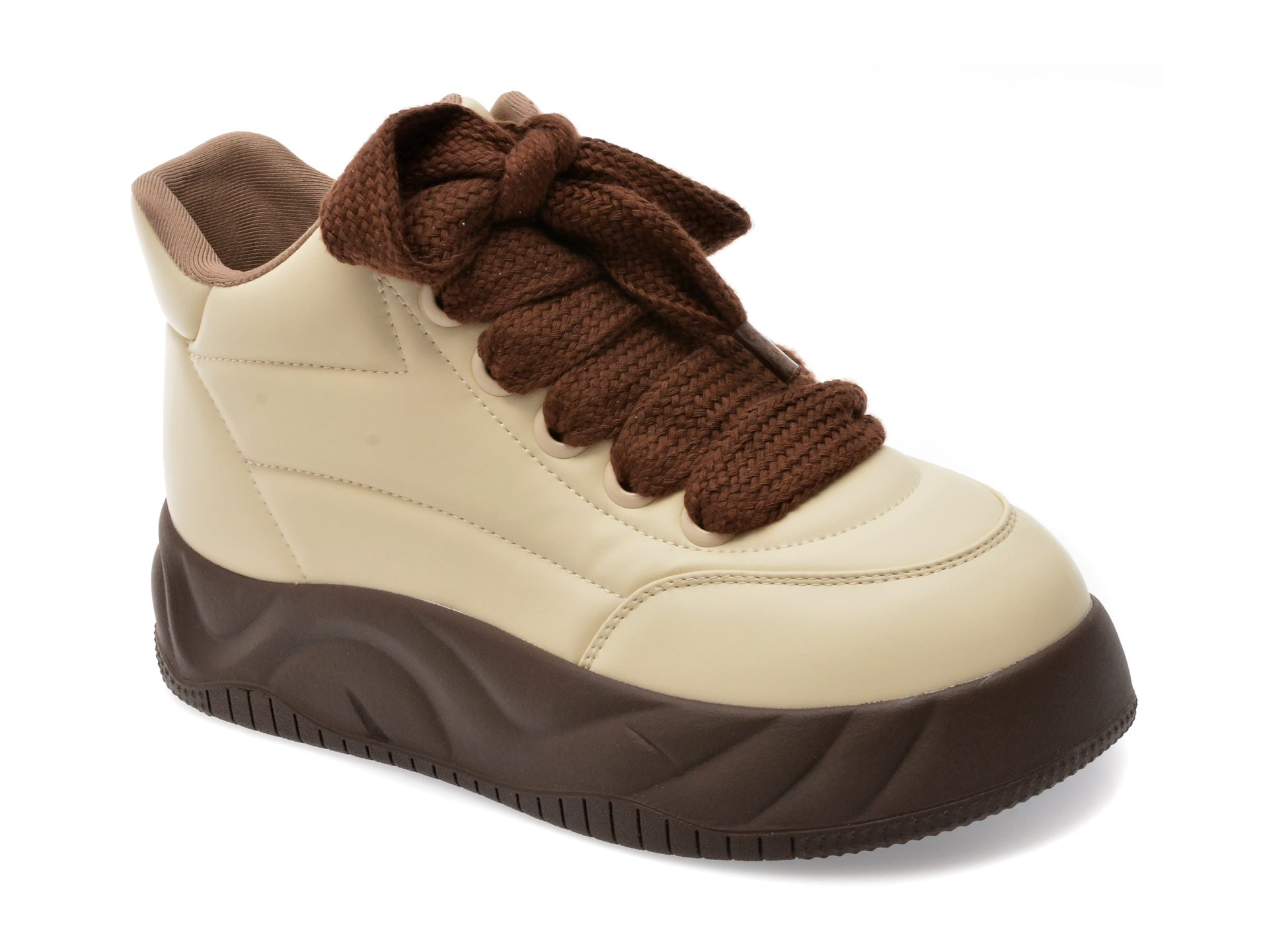 Ghete albe Gryxx pentru femei din piele ecologica cu talpa din cauciuc termoplastic