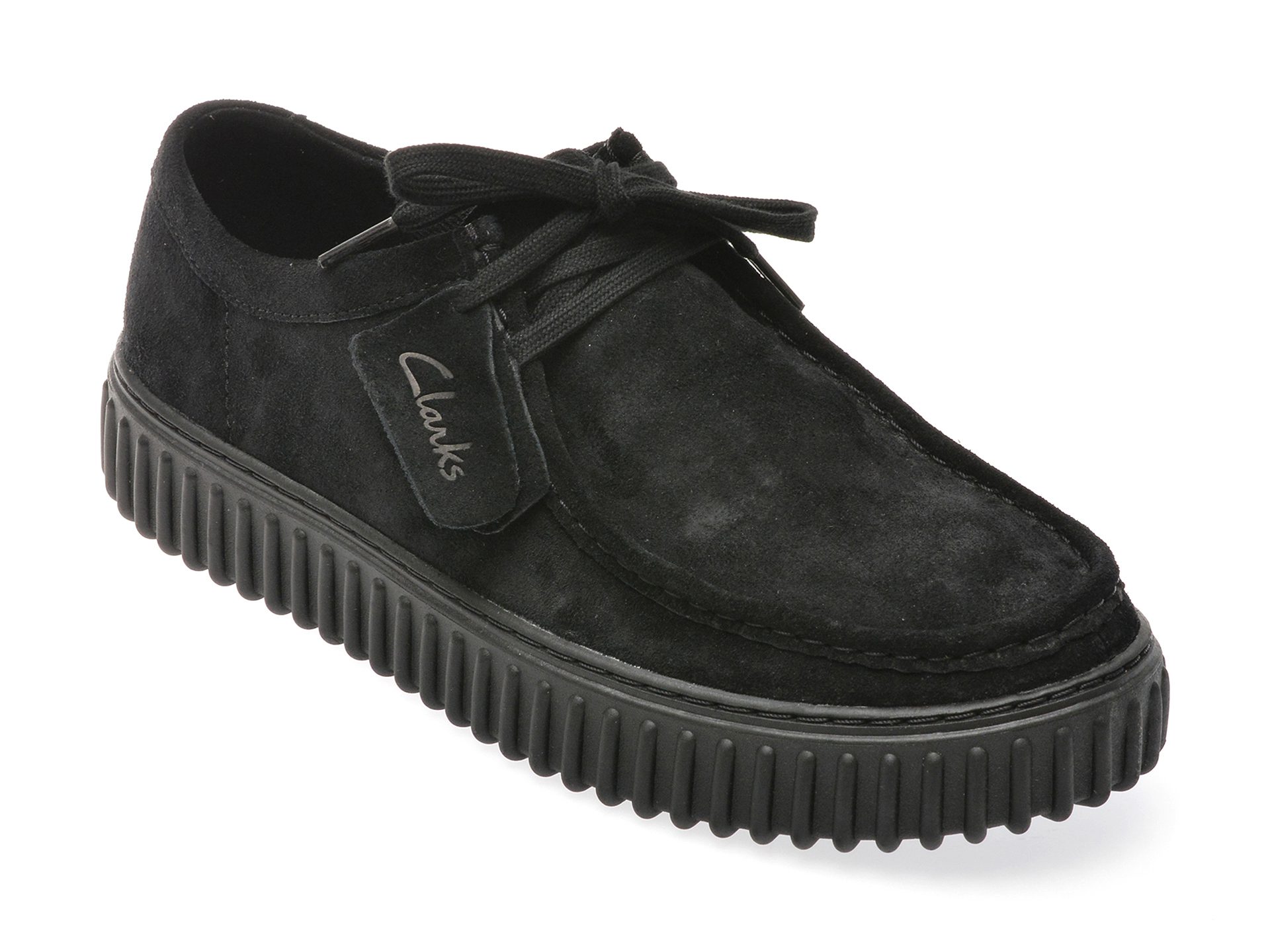 Mocasini Clarks Barbati Torhill LO Negru Piele Intoarsa Talpa cu Cauciuc