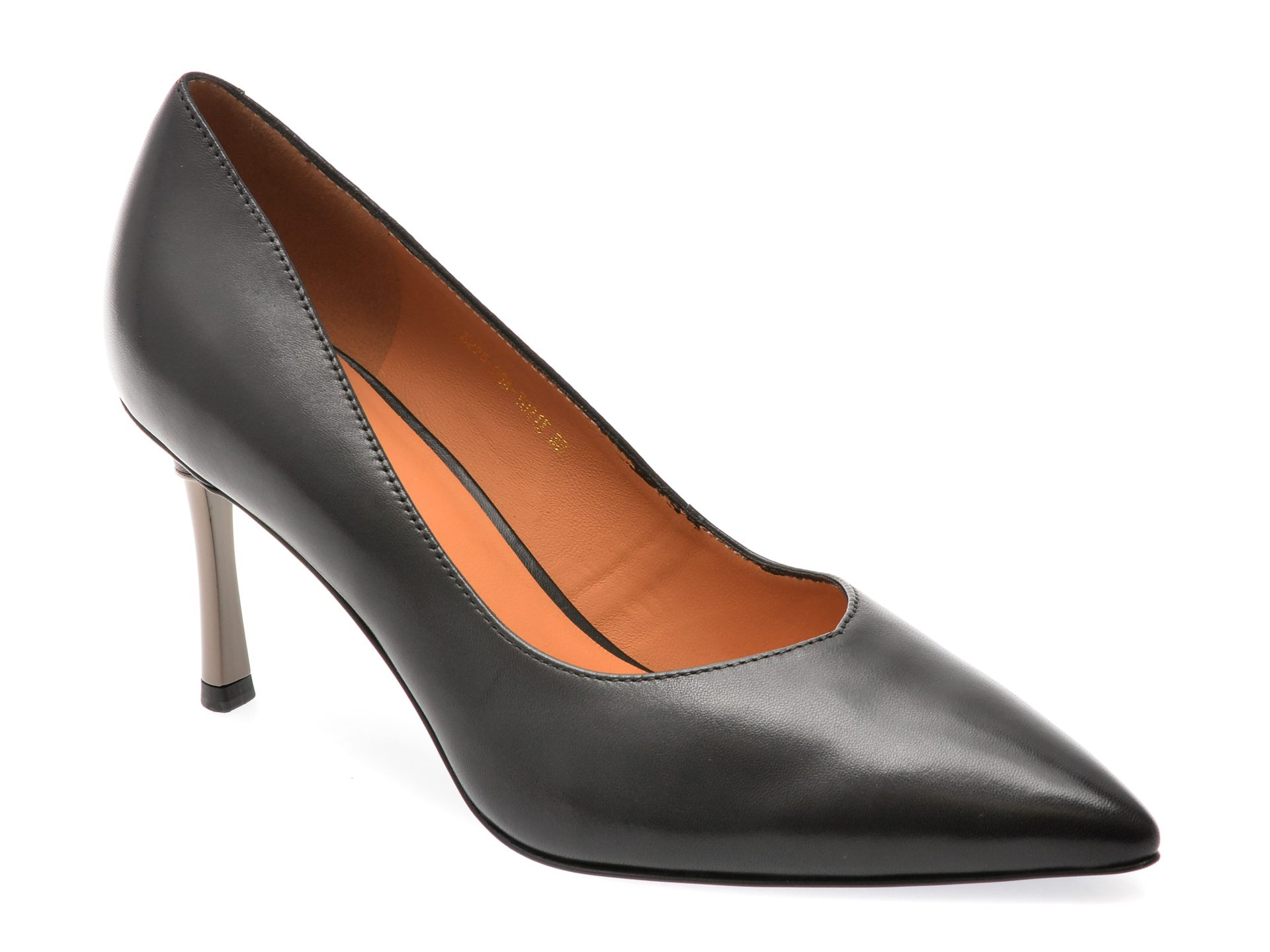 Pantofi Epica E225 negri din piele naturala slip-on pentru femei