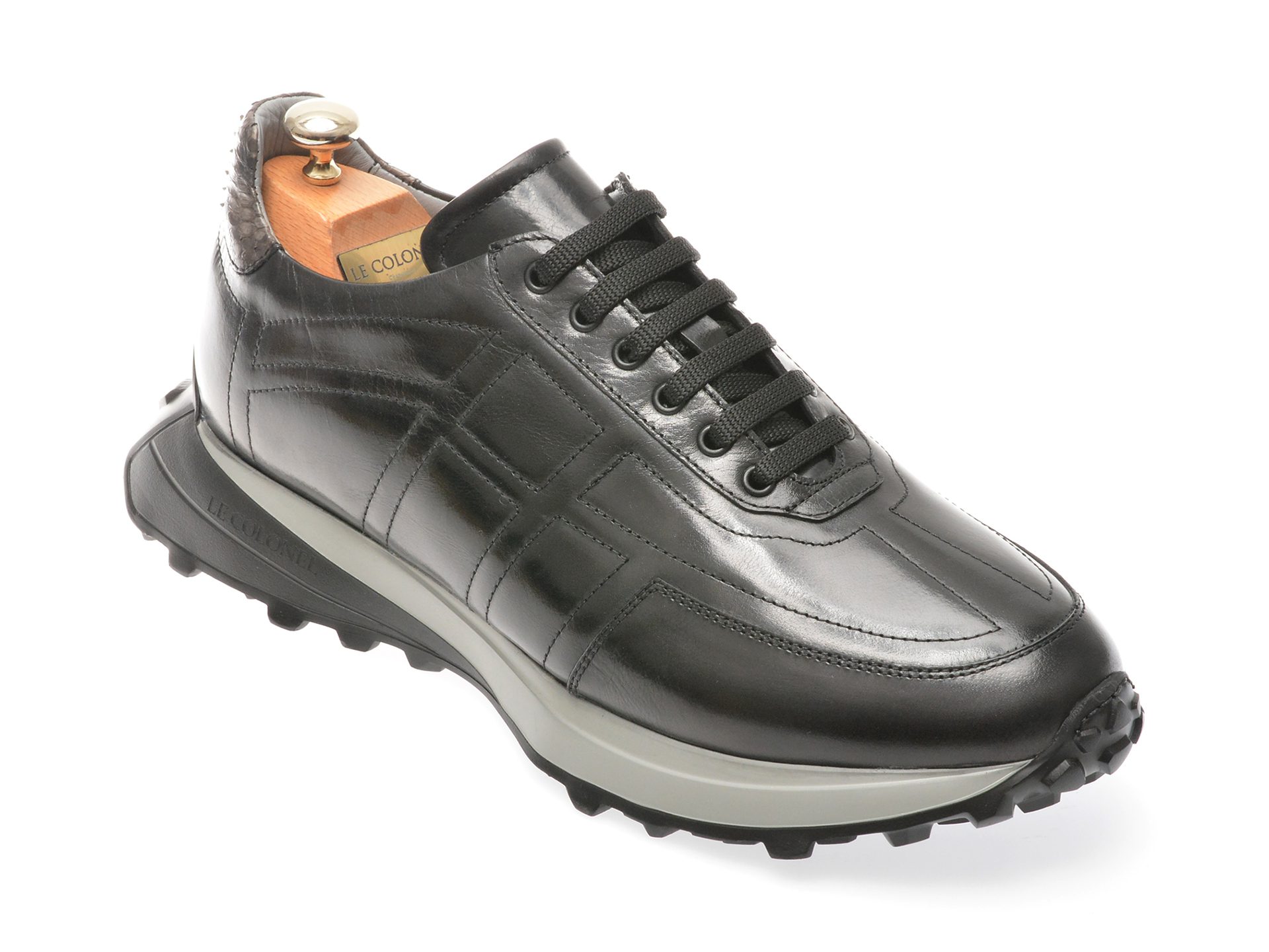 Pantofi LE Colonel 66709 negri piele naturala pentru barbati