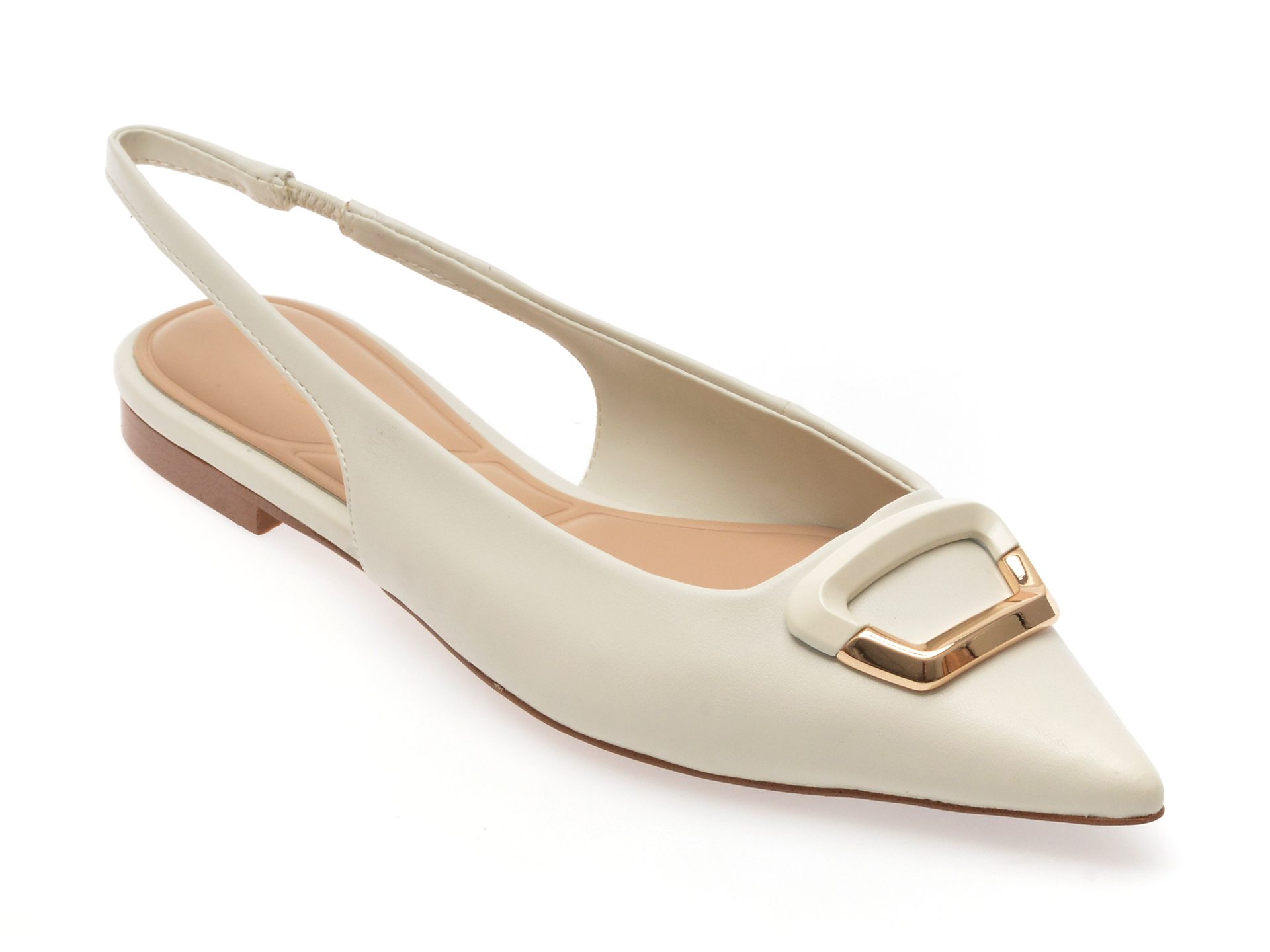 Saboti Aldo Budapest 100 albi din piele ecologica slip-on pentru dama