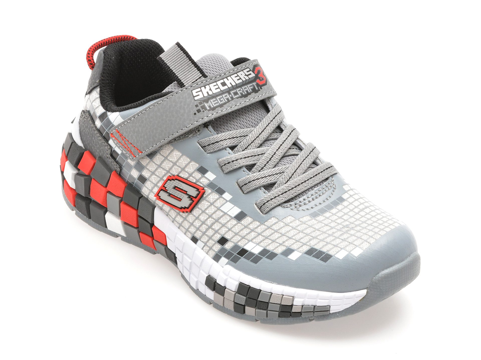 Pantofi sport Skechers Mega-Craft 3.0 gri pentru baieti inchidere Velcro