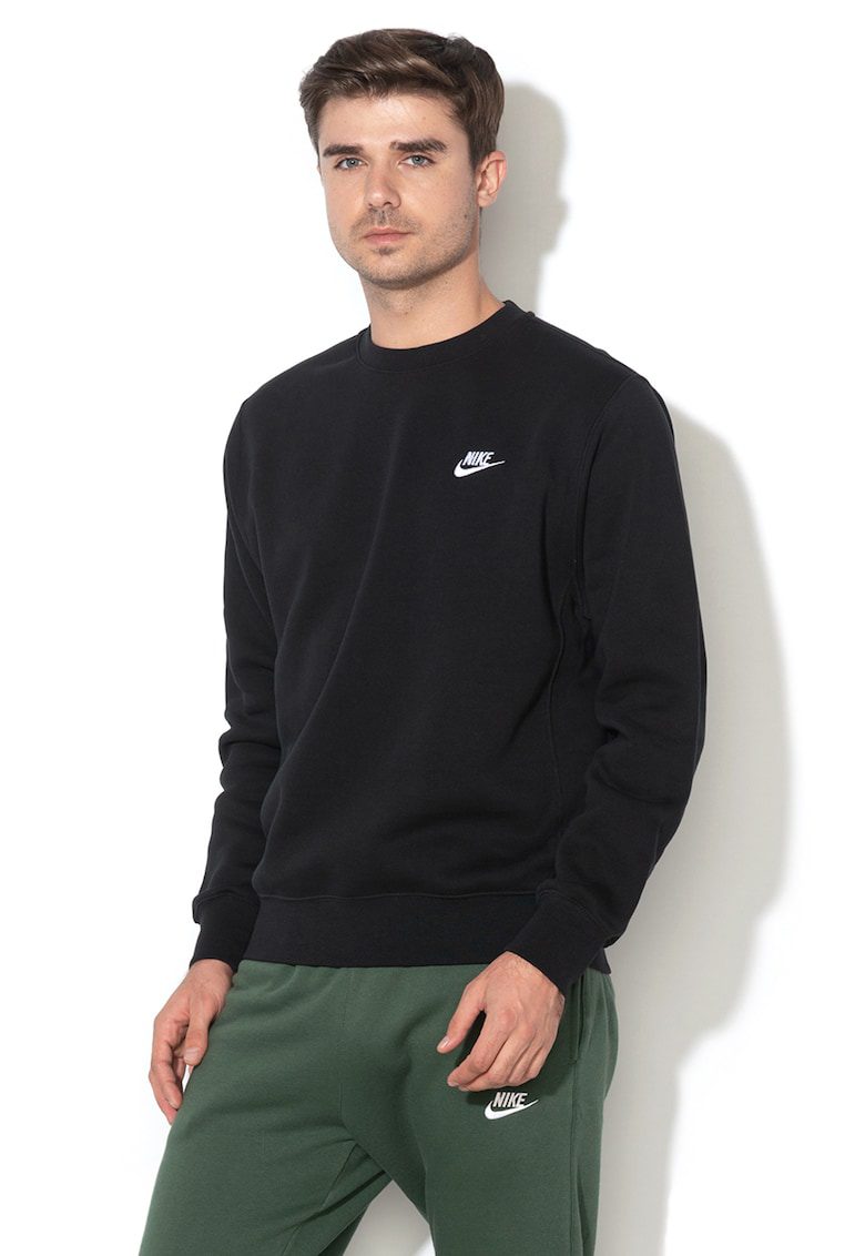 Bluza de trening regular fit cu decolteu la gat si captuseala fleece