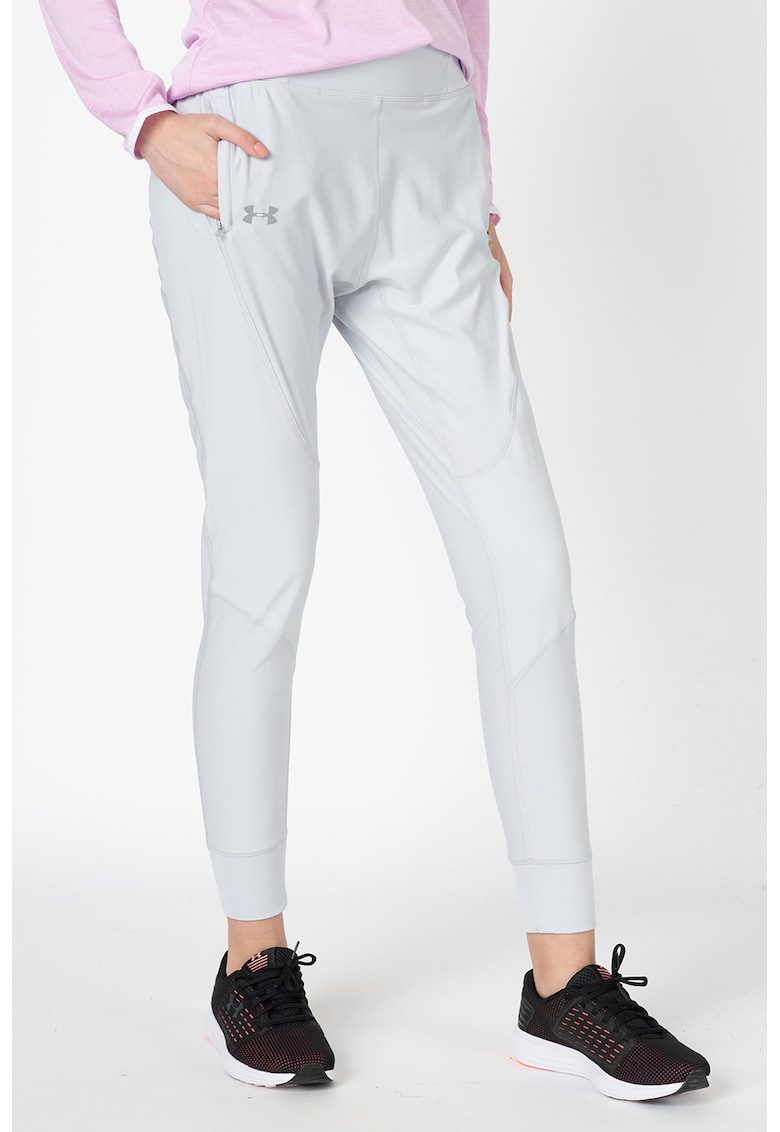 Pantaloni Alergare Qlifier Talie Medie Elastan Poliester Anti-Odor Tot Sezonul