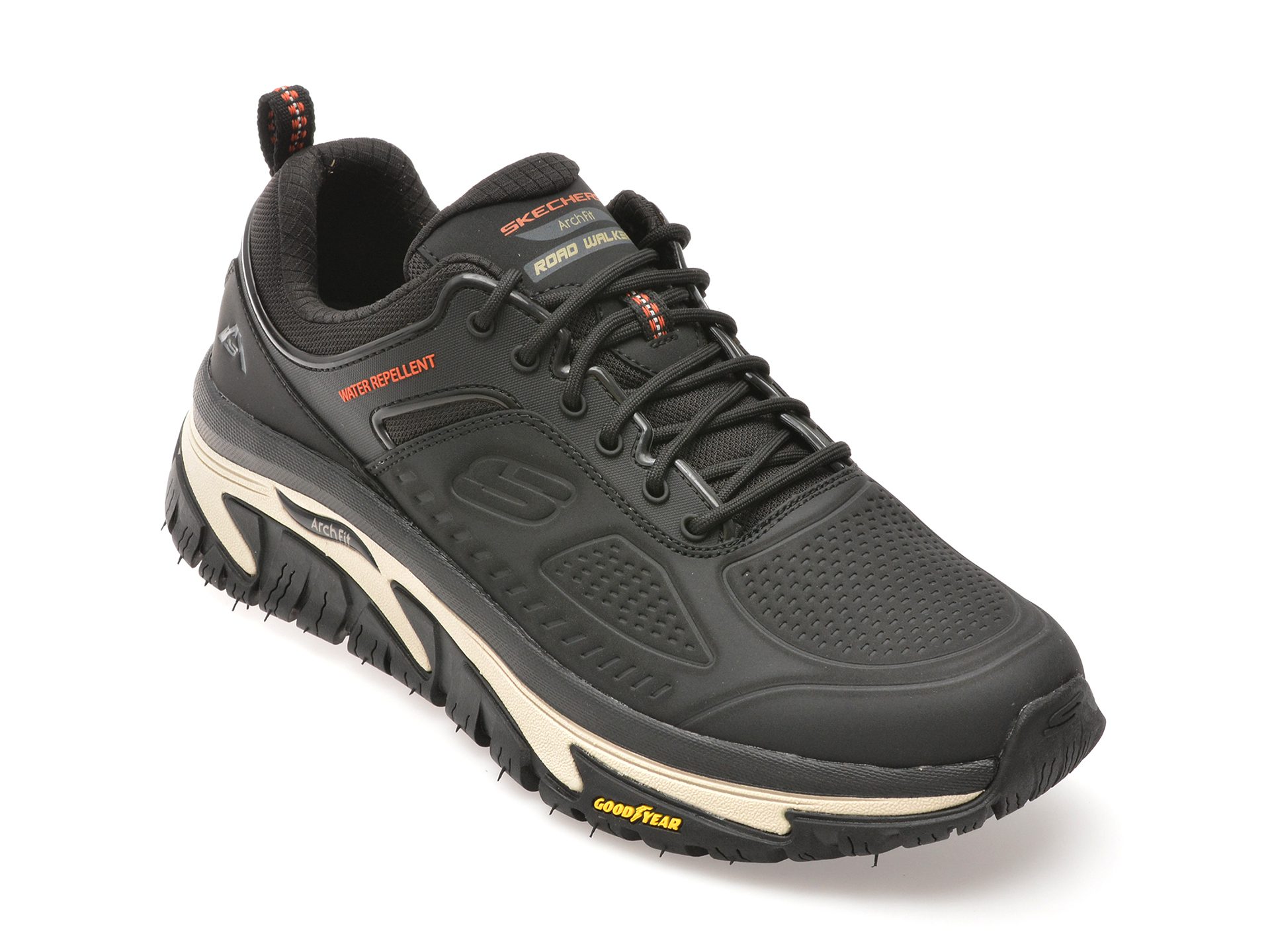 Pantofi Skechers Barbati Arch Fit Road Walker Negri Piele Naturala