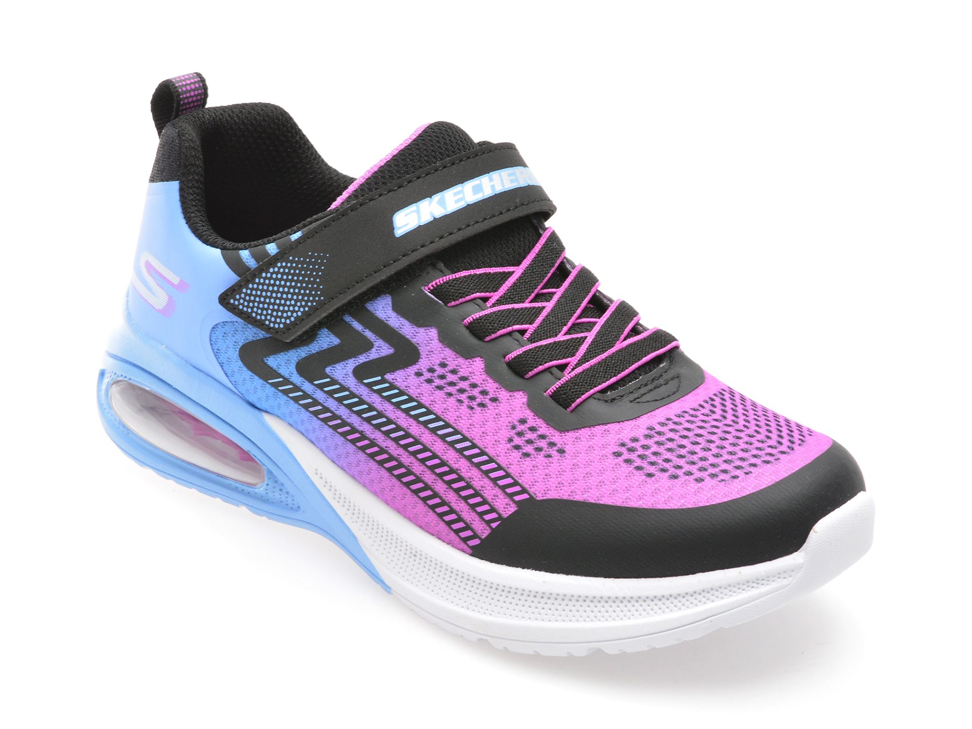 Pantofi Sport Skechers Microspec Max Advance Negri Fetite Velcro