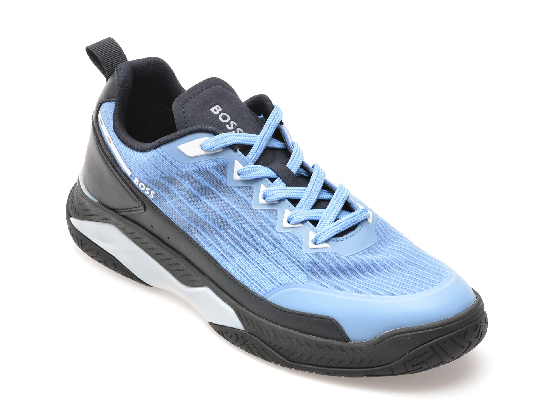 Pantofi sport Boss barbati model 3209 albastru textil cu talpa cauciuc