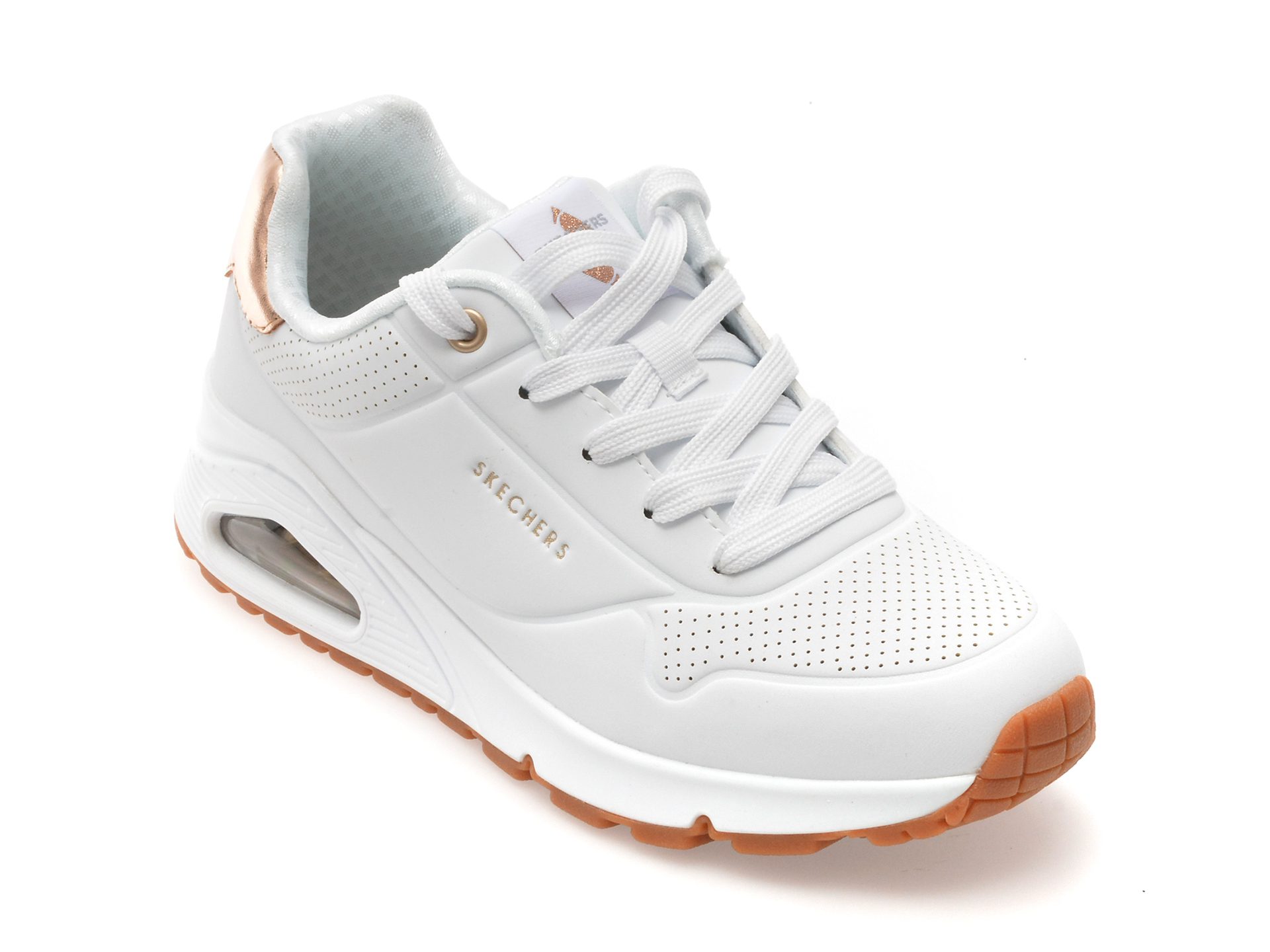 Pantofi sport Skechers Uno albi pentru fetite