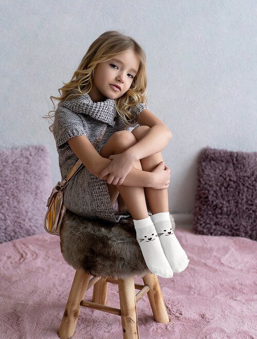 Sosete fete Knittex Xena 40 den Lycra pisica banda 2 cm semi-transparente