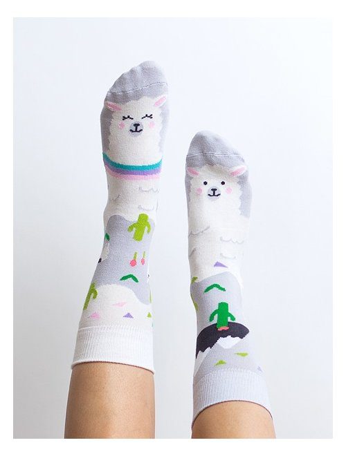 Sosete Unisex Nanushki Llamacita Bumbac Elastic Anticurgere