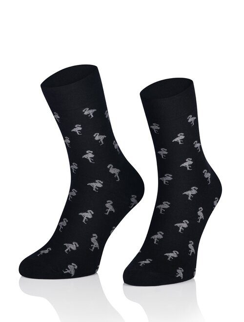 Sosete Negre Flamingo Intenso 1955-105 Bumbac Elastice Rezistente