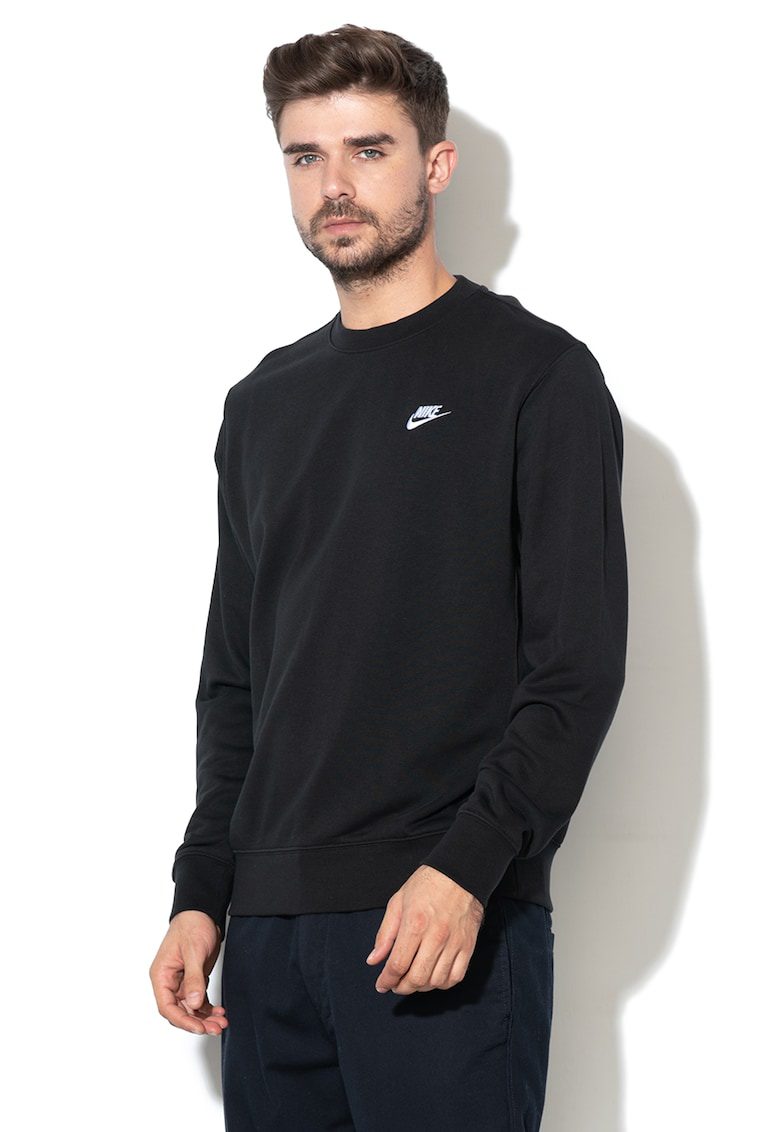 Bluzon sport alb-negru din bumbac si poliester