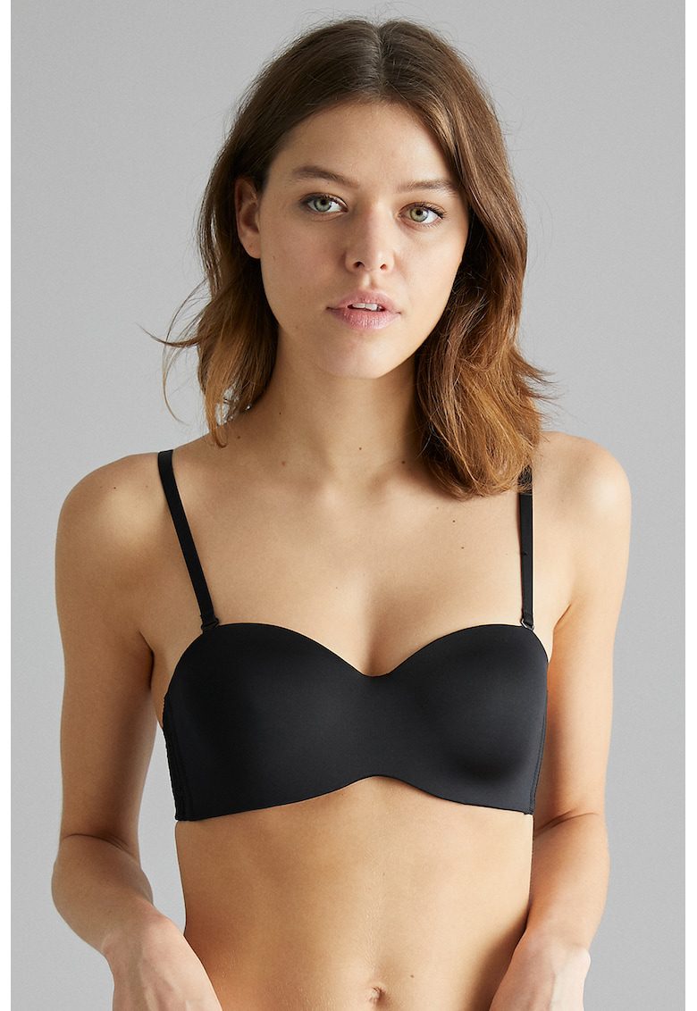 Sutien balconette negru din poliamida cu sarma