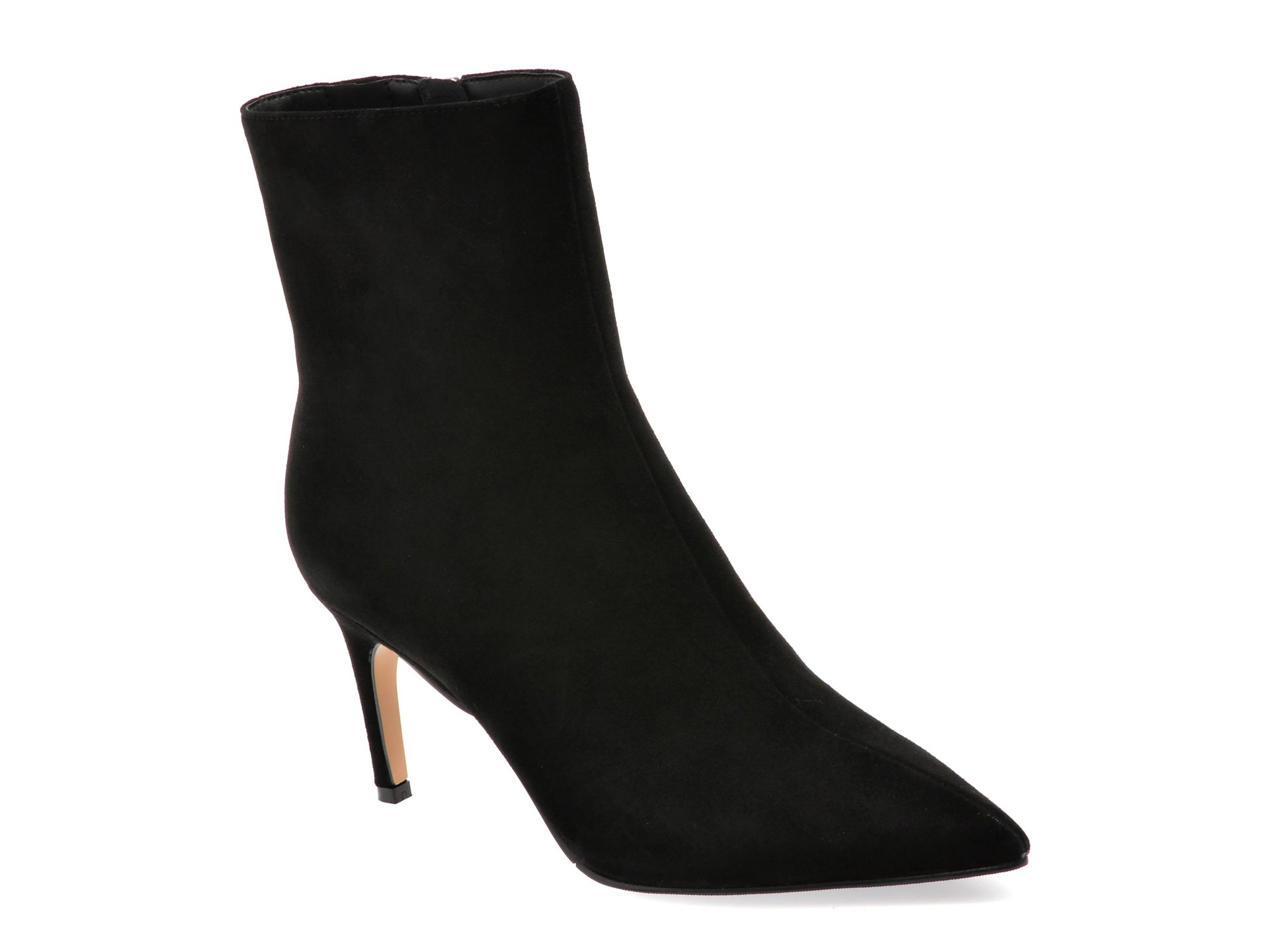 Botine femei Epica 3917 negre piele intoarsa fermoar talpa Pvc