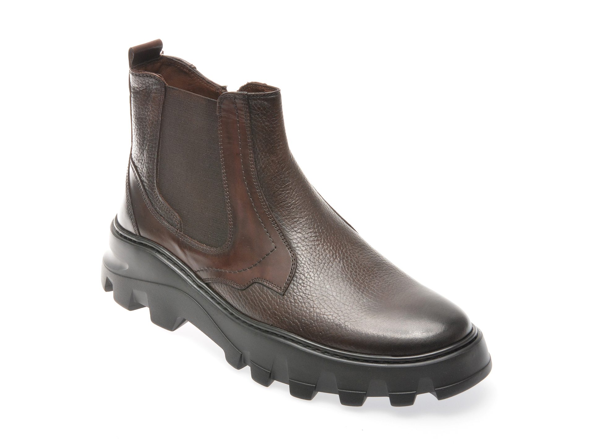 Ghete barbati LE Colonel 71511 maro piele naturala fermoar