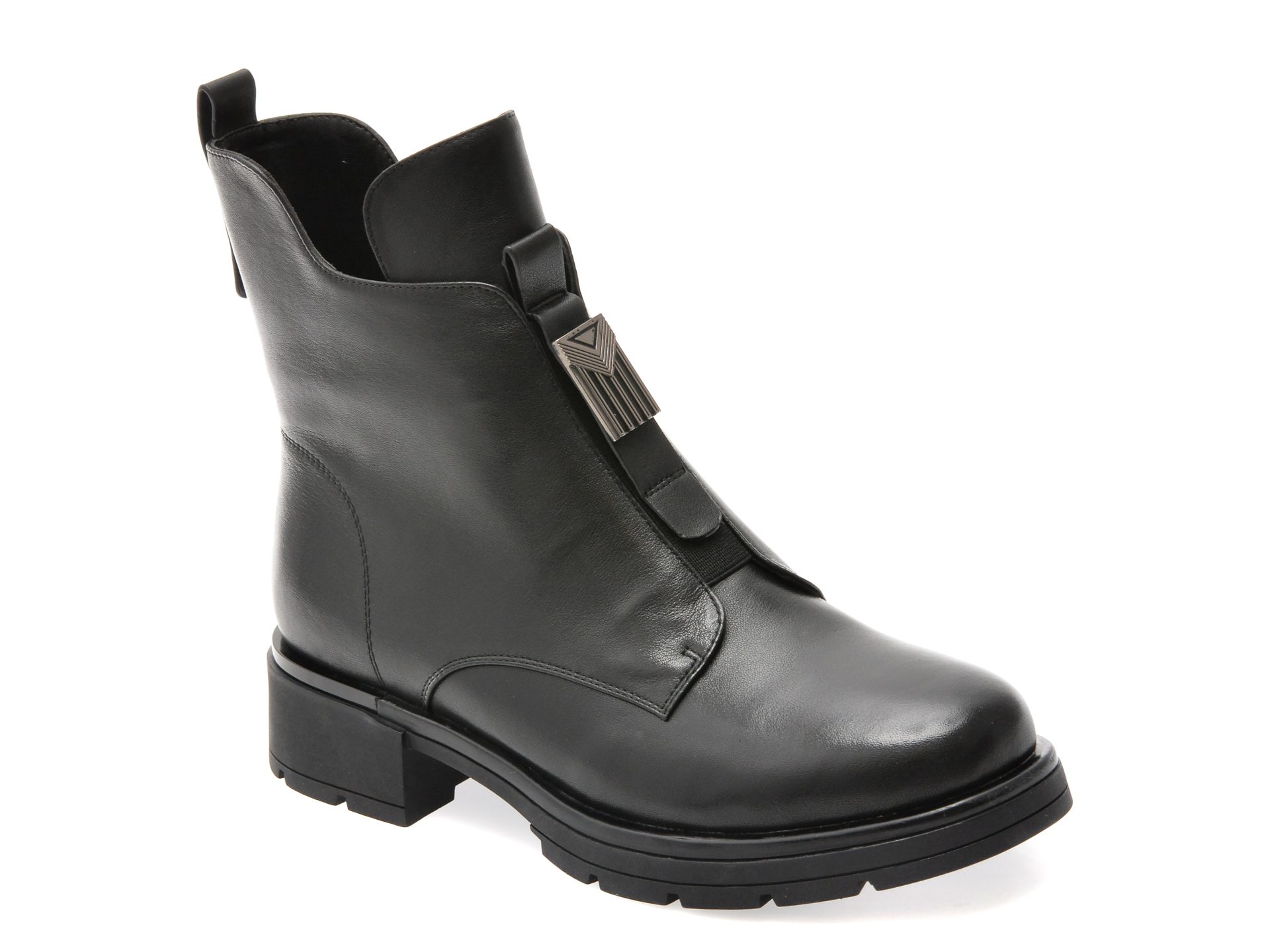 Ghete femei Aldo negre K350061 din piele naturala cu fermoar lateral