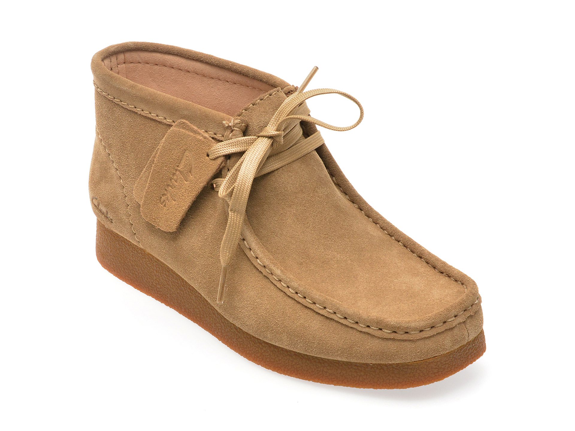 Ghete femei Clarks Walevbt maro piele intoarsa
