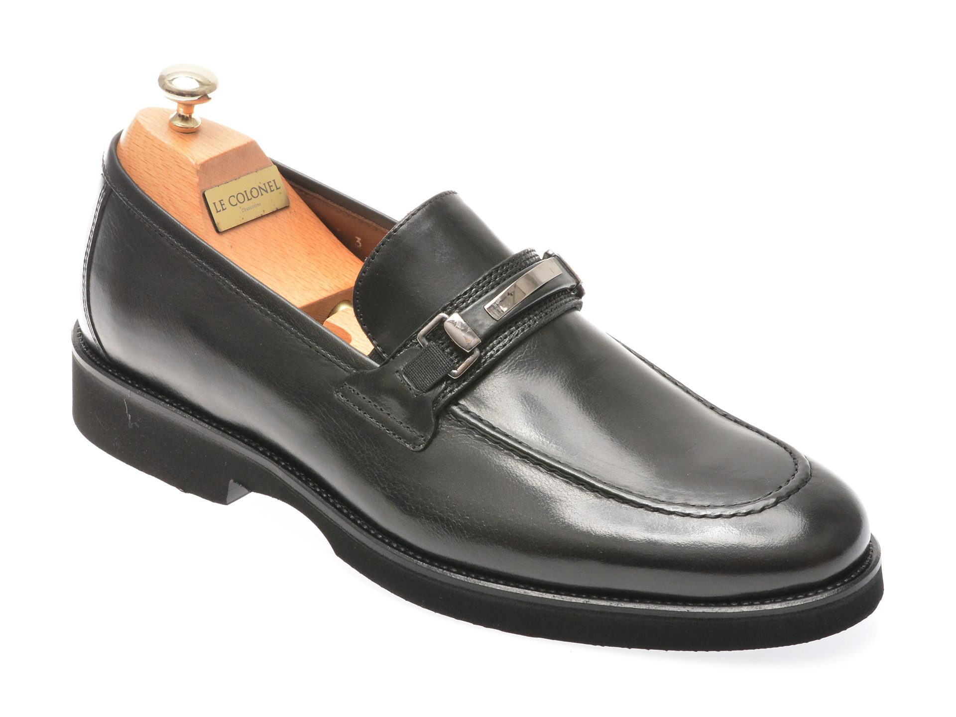 Mocasini LE Colonel 44708 Negri din Piele Naturala Confortabili