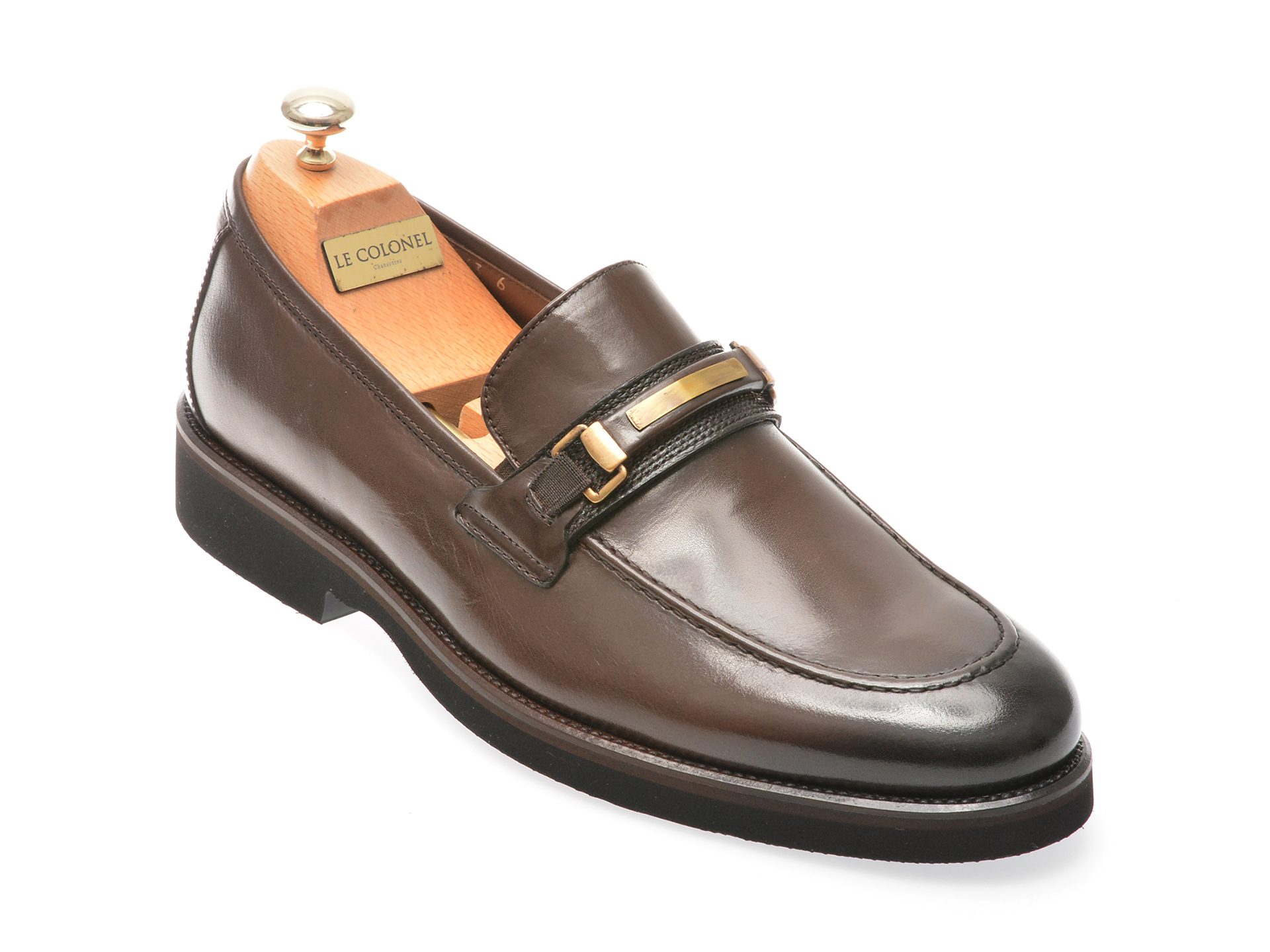 Mocasini eleganti LE Colonel 44708 maro piele naturala