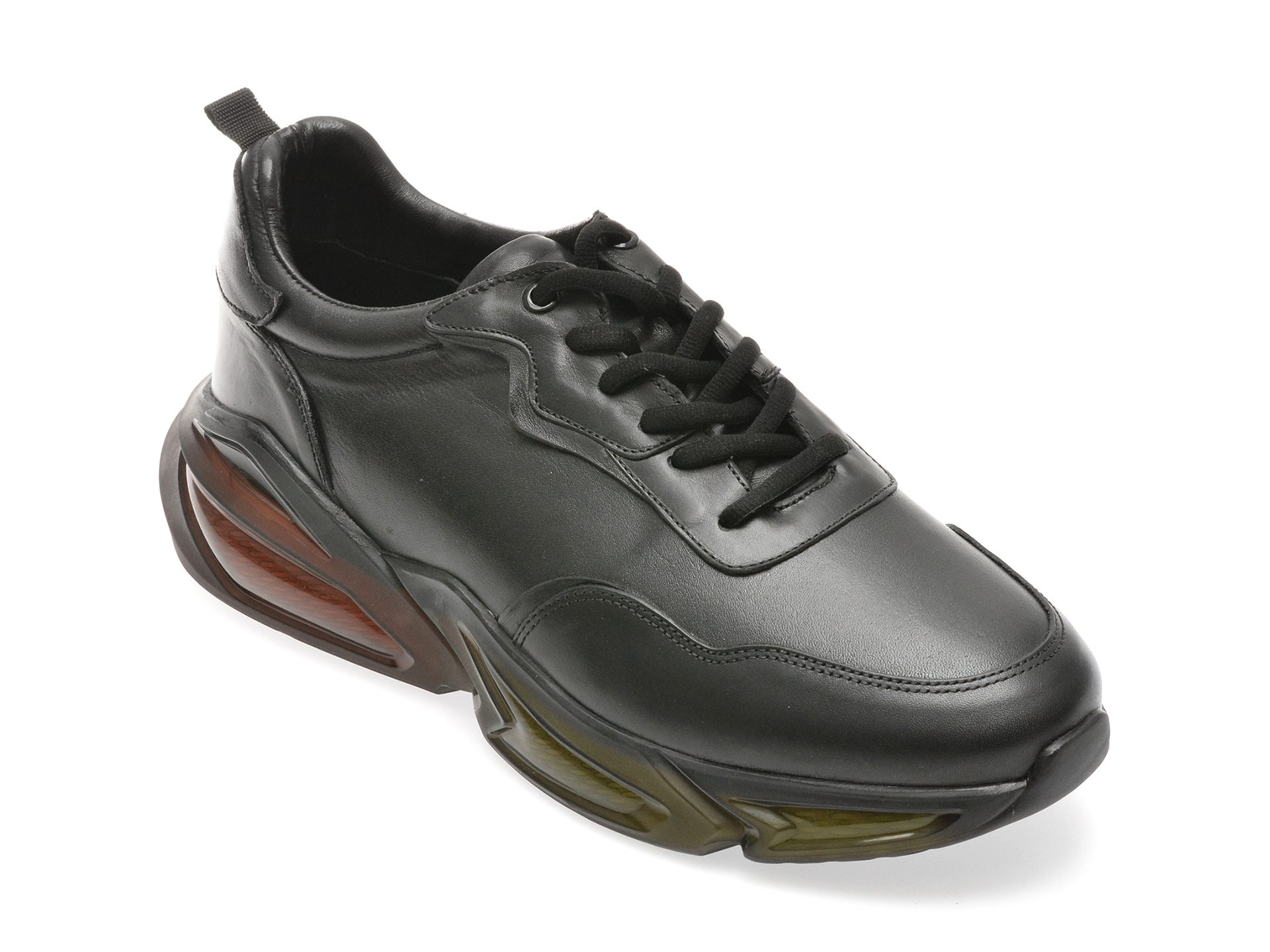 Pantofi Bite The Bullet 31602 Barbati Negri Piele Naturala Sireturi