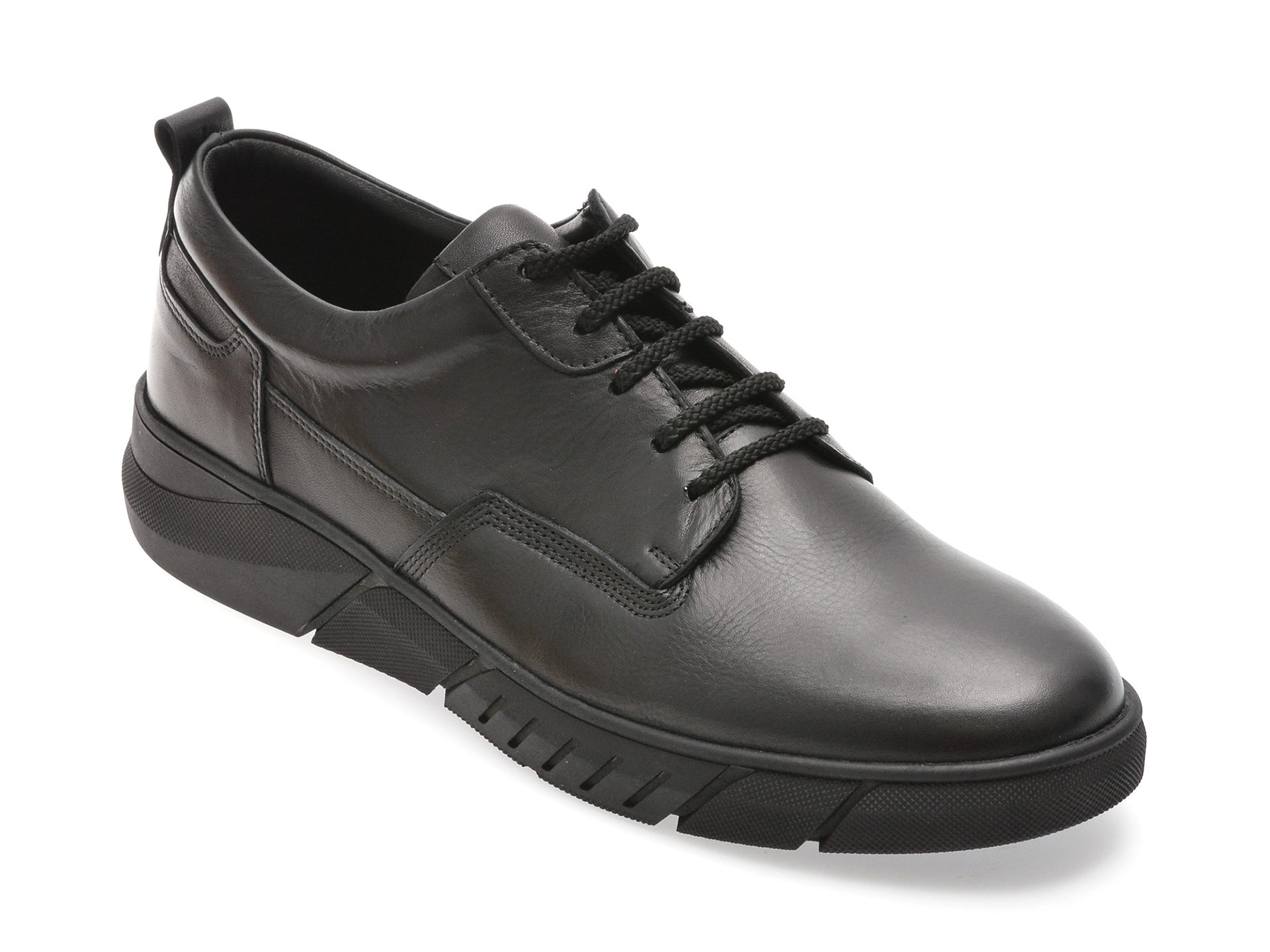 Pantofi Otter barbati negri 229106 piele naturala sireturi