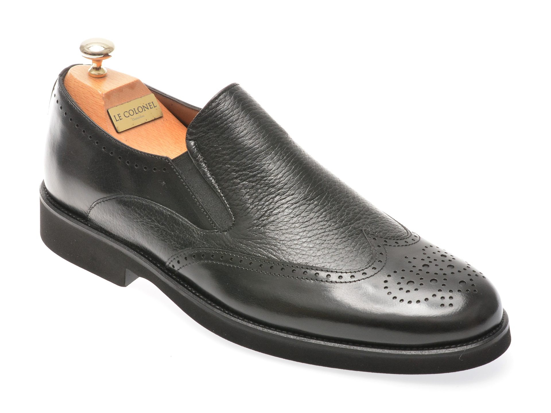 Pantofi de gala LE Colonel 44729 negri din piele naturala