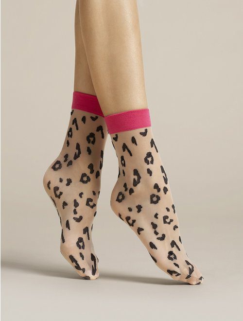 Sosete Fiore Amalia 20D Animal Print Femei Elastic Varf Intarit