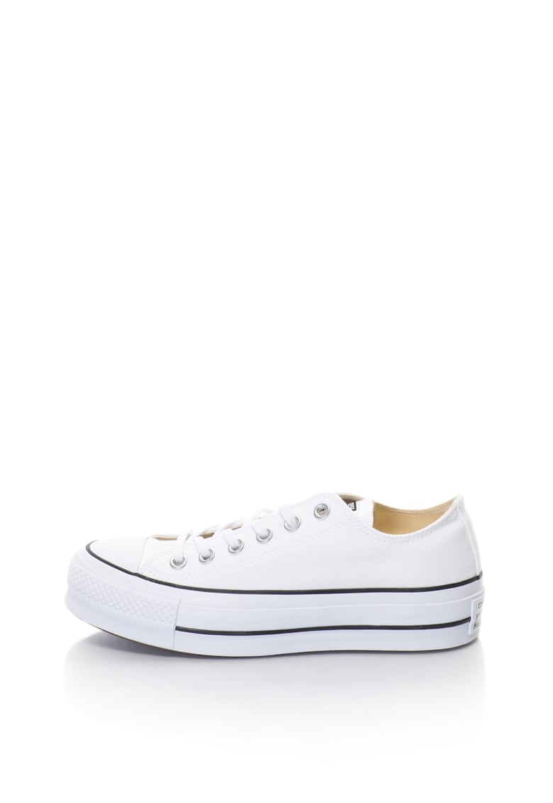 Tenisi Flatform Chuck Taylor All Star Lift Alb Talpa 3.5cm Sireturi