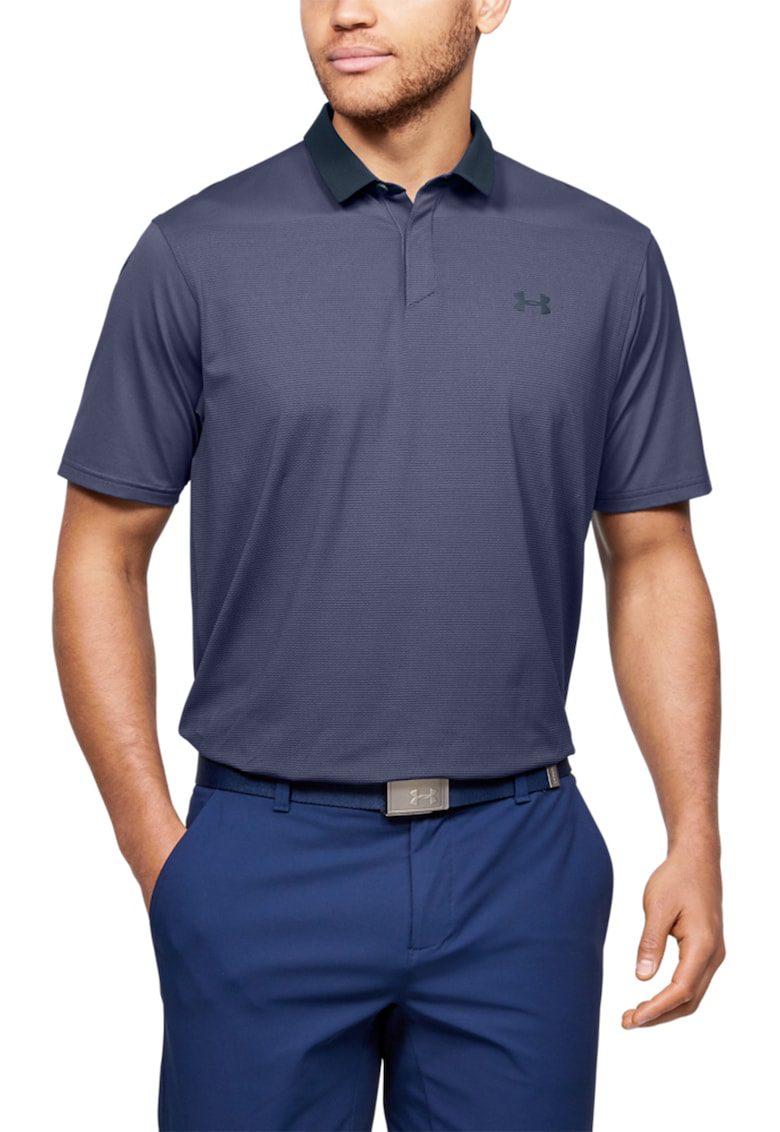 Tricou polo golf bleumarin Iso-Chill material sintetic