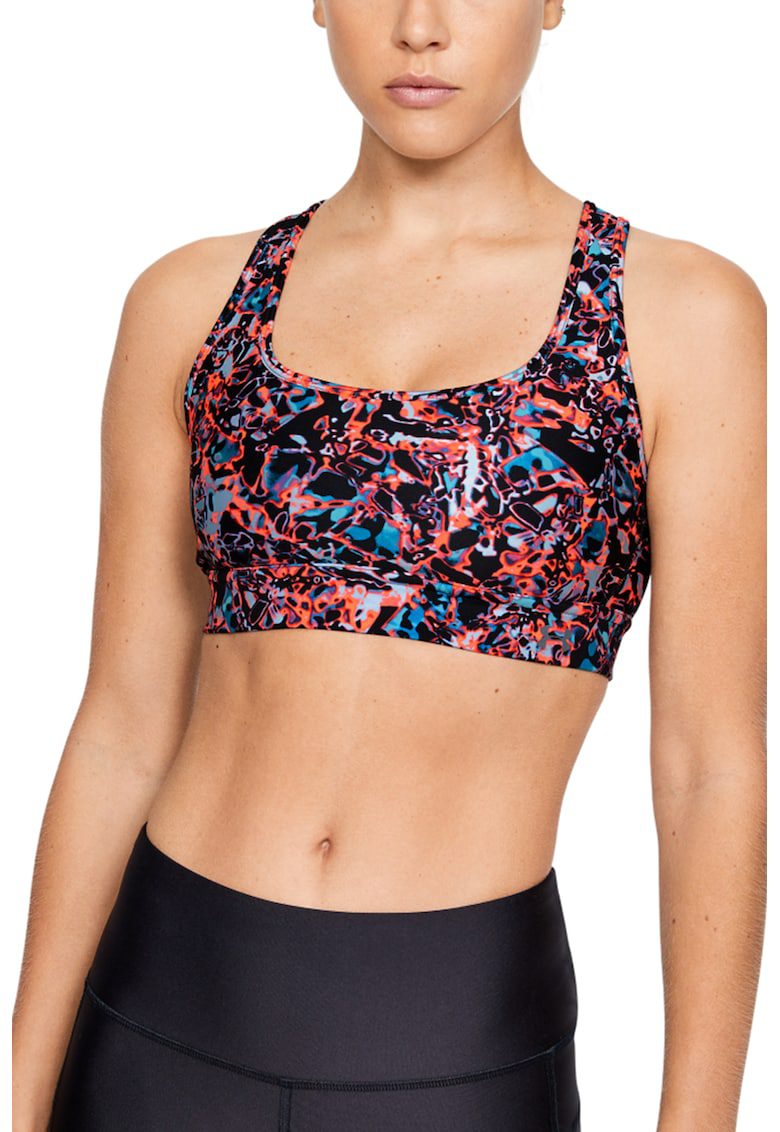 Bustiera compresie HeatGear fara sarma bretele incrucisate bureti detasabili
