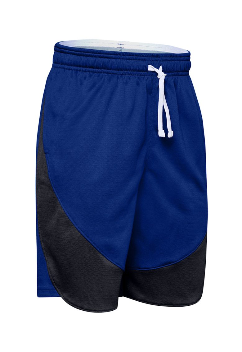 Pantaloni scurti baschet SC30 talie elastica cu snur ajustabil negru-albastru