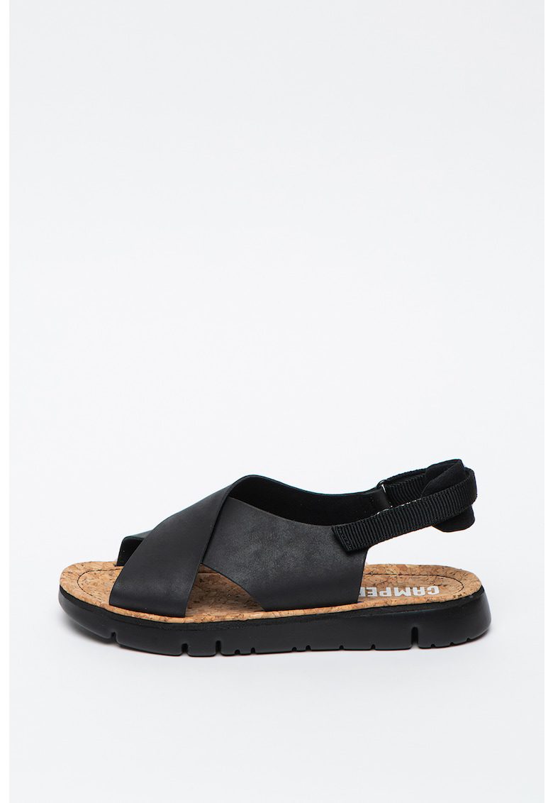 Sandale Oruga din piele cu inchidere velcro