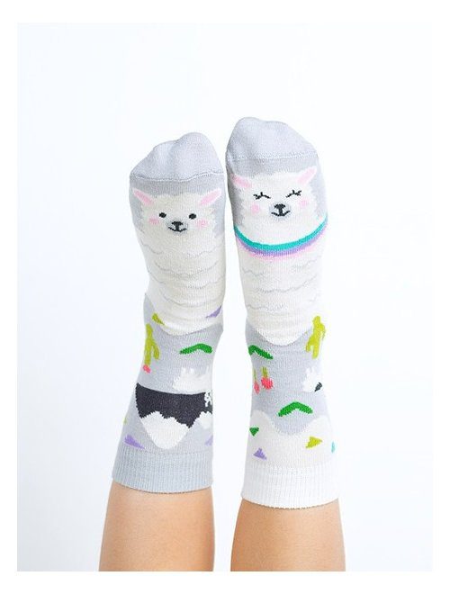 Sosete copii Nanushki Llamacita Kids bumbac elastic anti-alunecare