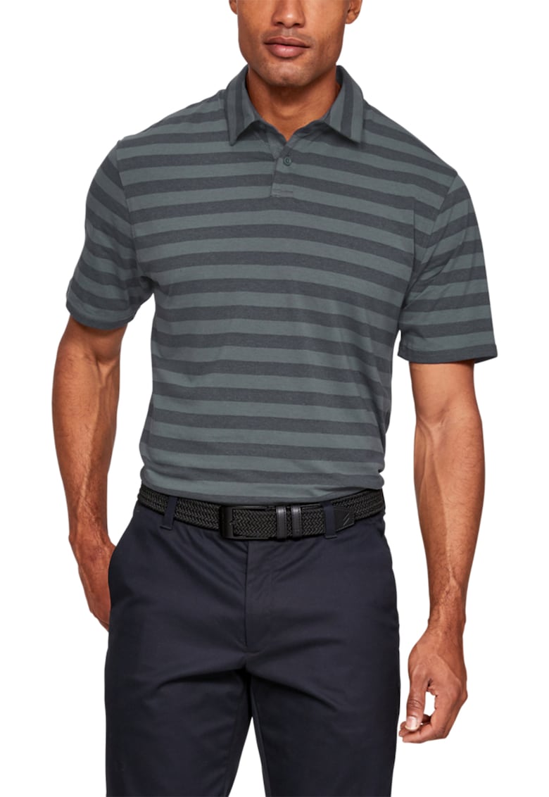 Tricou polo Scramble Golf gri regular fit bumbac poliester Charged Cotton